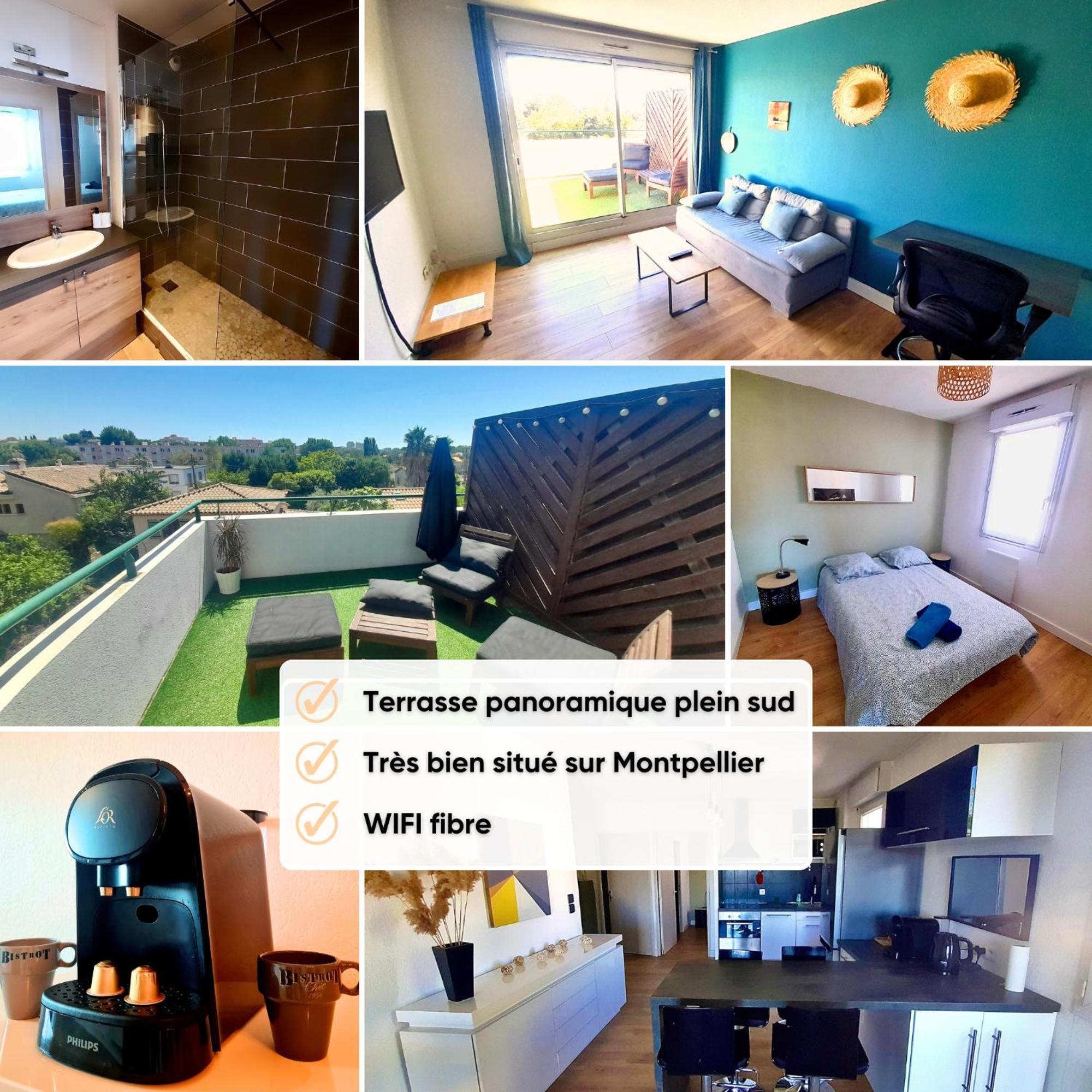 Terrasse De La Pompignane - T2 Lumineux Plein Sud Appartement Montpellier Buitenkant foto